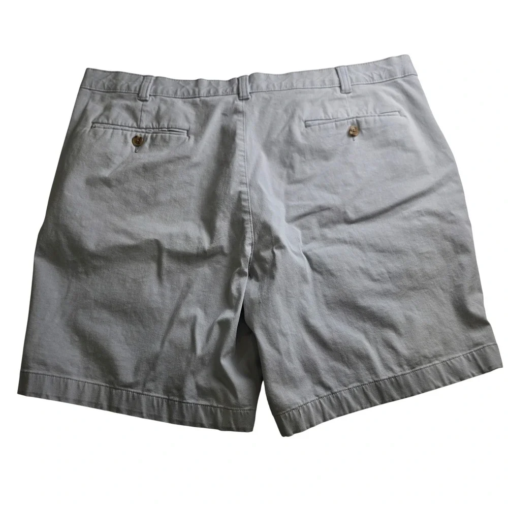 Club Room Chino Shorts Mens 40 Gray Stretch Cotton Flat Front Casual Summer